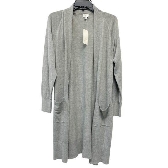 A New Day Women's Duster Cardigan Long Sleeve Sweater Gray Size XS - Picture 2 of 5